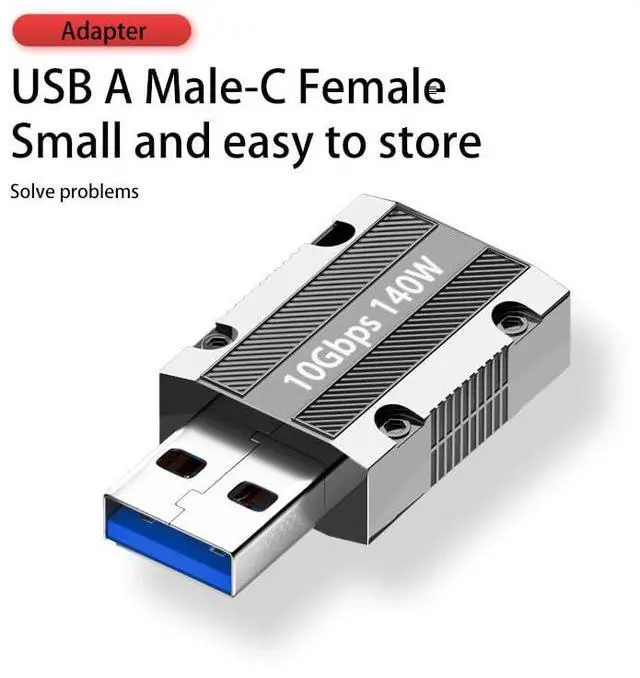 Alt view image 2 of 7 - 10Gbps USB C Female to USB Male Adapter, Zinc Alloy Type C to USB A Adapter High-Speed Data Transfer, USB3.1 Type C to Type A Charger Converter OTG Fast Charging Compatible(4Pack)