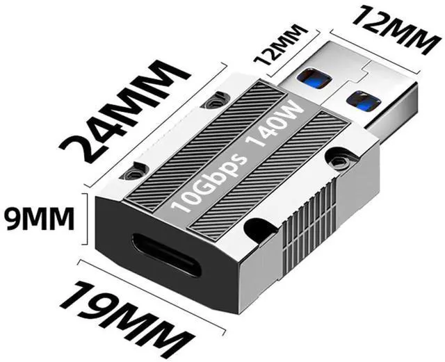 Alt view image 5 of 7 - 10Gbps USB C Female to USB Male Adapter, Zinc Alloy Type C to USB A Adapter High-Speed Data Transfer, USB3.1 Type C to Type A Charger Converter OTG Fast Charging Compatible(4Pack)