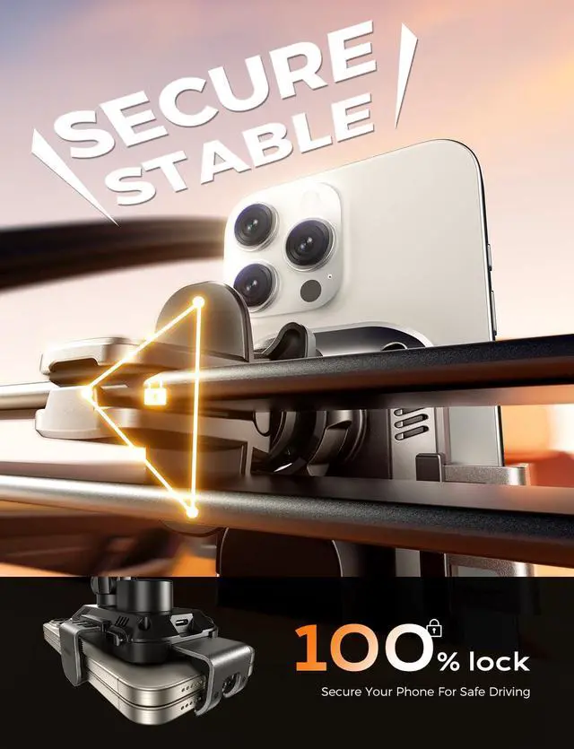 Alt view image 7 of 7 - CHGeek Wireless Car Charger Phone Holder Mount, 15W Fast Charging Auto Clamping Phone Holders for Your Car Dashboard Windshield Air Vent Car Accessories for iPhone, Samsung Galaxy, Google Pixel etc