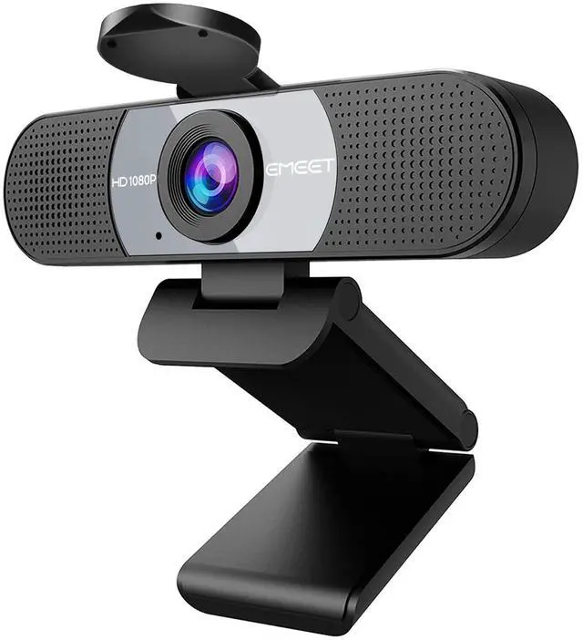 Main image of EMEET 1080P Webcam, C960 Web Camera with 2 Noise-Cancelling Microphones & Privacy Cover, 90° FOV Computer Camera, Plug & Play USB Webcam for Calls/Conference, Zoom/Skype/YouTube, Laptop/Desktop, Grey