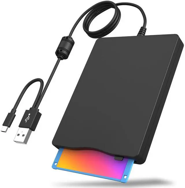 Main image of Floppy Disk Reader, 3.5 inch External Floppy Disk Drive with USB Type-C, Portable FDD Floppy Disk Drive for Laptop PC Windows 11/10/8/7/2000/XP