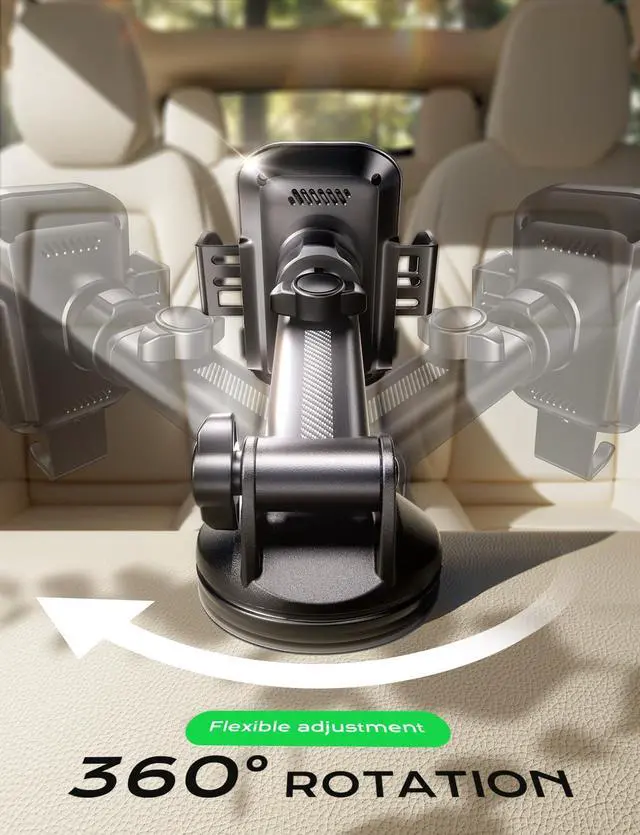 Alt view image 4 of 7 - JUSAKA Wireless Car Charger,15W Fast Charging Auto Clamping Phone Holders for Your Car Compatible with iPhone 16/15/14/13, for Samsung Galaxy S24 Ultra S23 S22 S21, S20, S10+ (Black)