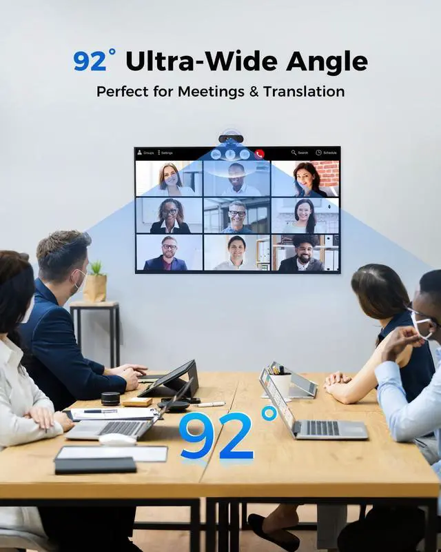 Alt view image 6 of 7 - Edew 1080P Webcam Computer Camera with Microphone & Wide View - Auto Light Correction Webcam for PC, Mac, Laptop, Desktop - Built-in Privacy Cover Plug & Play USB for Zoom/Skype/Streaming