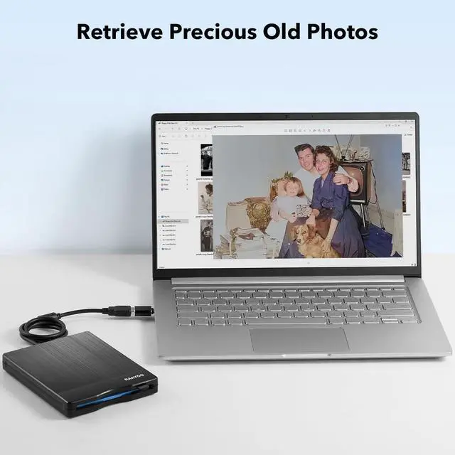 Alt view image 6 of 7 - RAAYOO Floppy Disk Reader 3.5 inch USB A/C Floppy Disk Drive for PC Laptop Computer with Windows 11/10/7/XP, External Portable Floppy Disc Drive (Brushed Striation)