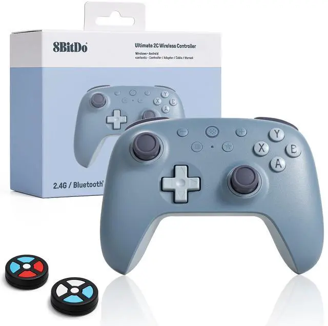 Main image of 8Bitdo Ultimate 2C Wireless Controller for Windows PC and Android, with 1000 Hz Polling Rate, Hall Effect Joysticks and Triggers, and Remappable L4/R4 Bumpers (Special Edition-Blueberry)