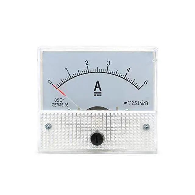 Alt view image 2 of 3 - JESSINIE 85C1 DC Pointer Ammeter Analog Current Voltmeter Measuring Panel 65 * 56MM 0-5A Ammeter Analog Panel Meter DC 85C1 5A