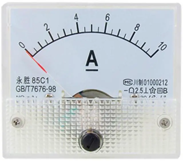 Main image of uxcell Analog Current Panel Meter DC 0-10A 85C1A Ammeter for Automotive Circuit Testing Charging Battery Ampere Tester Gauge Pack of 1