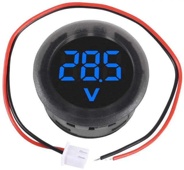 Alt view image 3 of 6 - DWEII 5PCS DC 4-100V Car LED Digital Display, Round 2 Wire Voltmeter DC Digital Car Voltage Current Meter Volt Detector Tester Monitor Panel for Motorcycle Truck Camper Caravan Marine ATV UTV