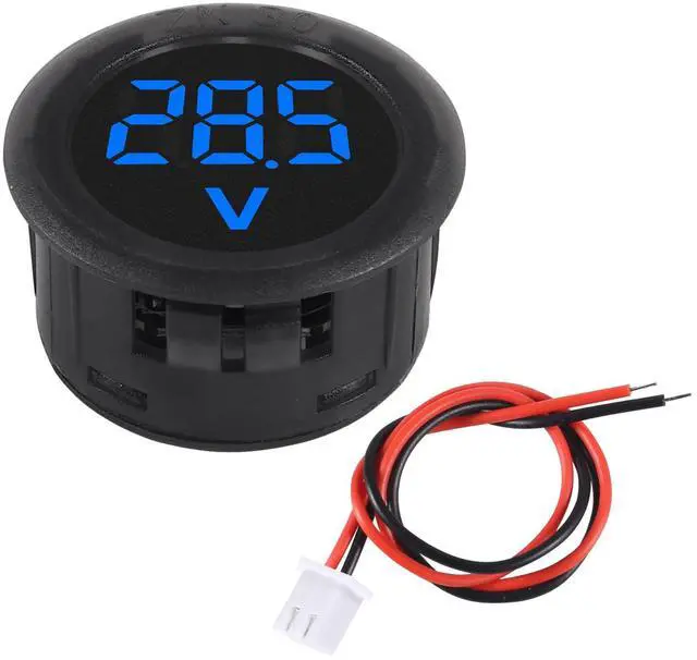 Alt view image 4 of 6 - DWEII 5PCS DC 4-100V Car LED Digital Display, Round 2 Wire Voltmeter DC Digital Car Voltage Current Meter Volt Detector Tester Monitor Panel for Motorcycle Truck Camper Caravan Marine ATV UTV