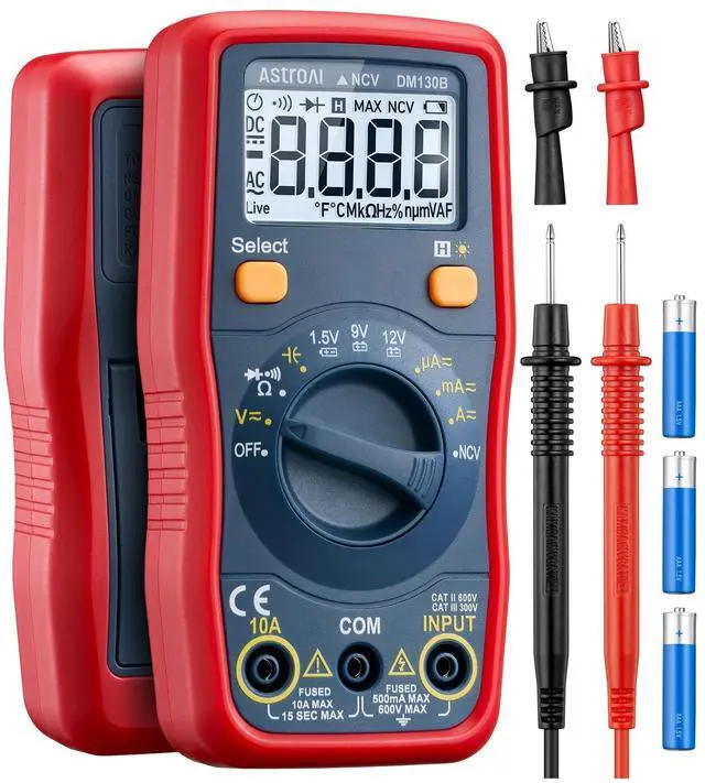 Main image of KEHIPI Digital Multimeter, Voltmeter 1.5v/9v/12v Battery Voltage Tester Auto-Ranging/Ohmmeter/DMM with NCV Function, Accurately Measures Voltage Current Amp Resistance Capacitance