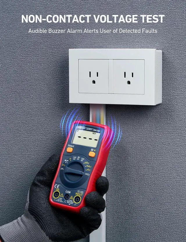 Alt view image 5 of 7 - KEHIPI Digital Multimeter, Voltmeter 1.5v/9v/12v Battery Voltage Tester Auto-Ranging/Ohmmeter/DMM with NCV Function, Accurately Measures Voltage Current Amp Resistance Capacitance