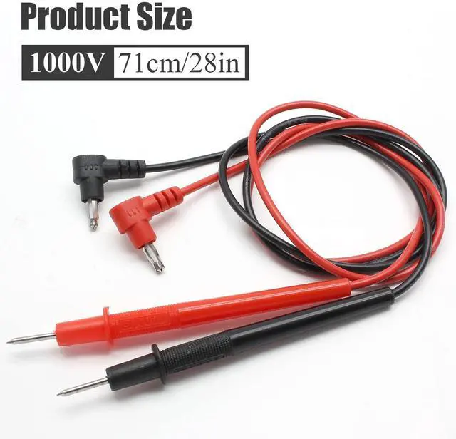 Alt view image 2 of 7 - 71cm/28 Long Banana Plug Multimeter Probe Test Lead Cable Digital Laboratory Multimeter Voltmeter Test Lead Probe Wire Cable 1000VBlack Red