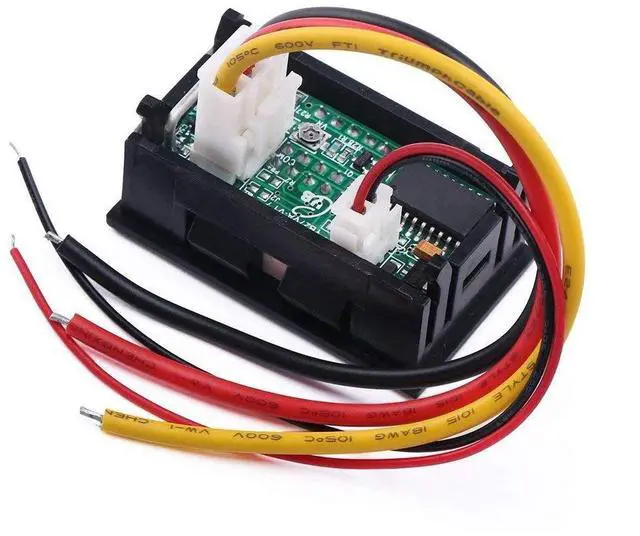 Alt view image 6 of 7 - Eiechip LED Digital Voltmeter Ammeter, Mini DC Digital Multimeter 100V 10A, Blue Red LED Amp Dual Digital Display Volt Meter Gauge, Car Current Monitor Tester 0.28"