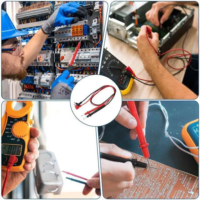 Alt view image 7 of 7 - Multimeter Test Leads Kit, 1000v Multimeter Leads, 60cm Banana Plug Multimeters Probe Test Leads Cable for Digital Multimeters, Electronic Clamp Meter