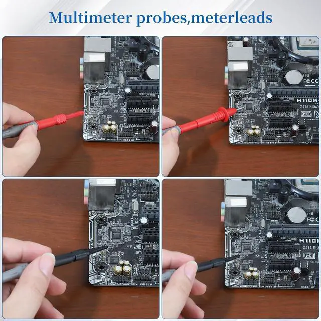 Alt view image 6 of 7 - 27-Piece Multimeter Test Leads Probes kitmultimeter Probes,Multimeter Leads Test Tweezers withAlligator Clips with WiresVolt Meter Leads Test Probesmultimeter Leads kit