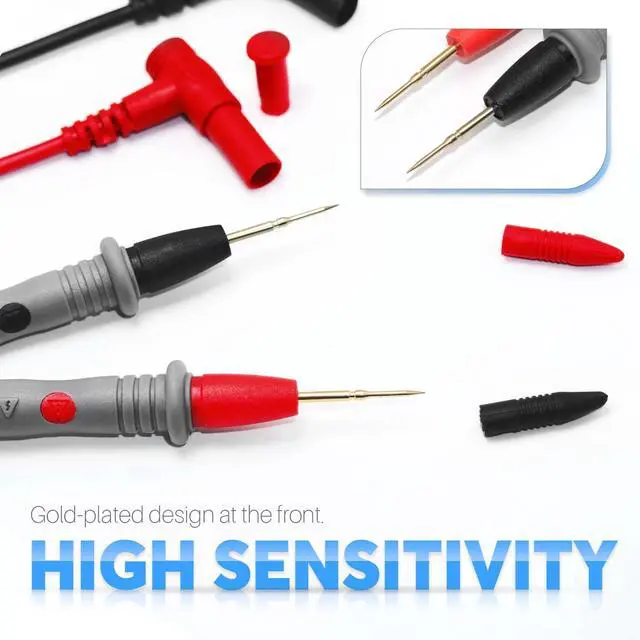 Alt view image 2 of 7 - Thuchopy 1000V 20A Multimeter Leads, Multimeter Probes, Volt Meter Leads, Test Lead Kit