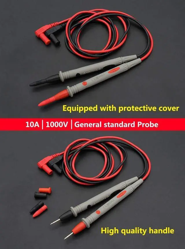 Alt view image 3 of 5 - Banana Plug Multimeter Test Leads, 1000V 20A Digital Multi Meter Clamp Tester Probes (2 pcs)