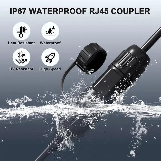 Alt view image 7 of 7 - Klutchtech for Starlink Ethernet Adapter Gen 3/Mini, for Starlink Cable SPX to RJ45 Adapter for Standard V3/Mini Dish and Router Black (1PCS)