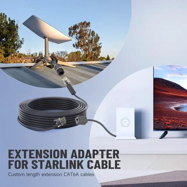 Alt view image 2 of 7 - Starlink Cable Connectors - Waterproof Ethernet Plugs, RJ45 Adapters, Extension Cords for Starlink Gen 2 Dish and Router Accessories