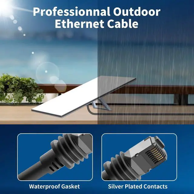 Alt view image 7 of 7 - Starlink Gen 3 Cable 6.6FT/2M, Replacement Extension Ethernet Cable for Starlink V3, 26AWG Wire, Waterproof, Durable & Compatible with Starlink Generation 3