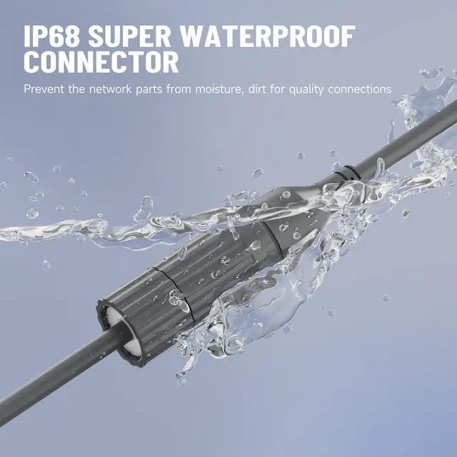 Alt view image 4 of 7 - Starlink Cable Connectors - Waterproof Ethernet Plugs, RJ45 Adapters, Extension Cords for Starlink Gen 2 Dish and Router Accessories