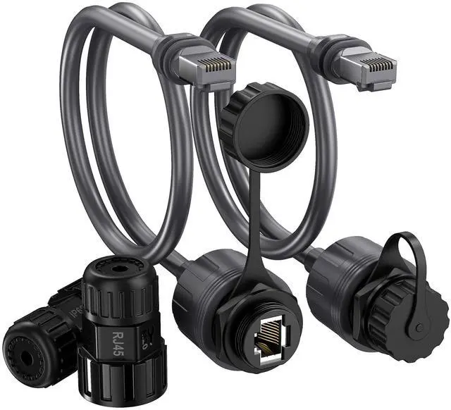 Main image of Nogoal 2 Pack Starlink Gen 3 & Mini Ethernet Adapter, 2000Mbps 24AWG Cable, IP68 Waterproof Protection SPX to RJ45 Coupler for Standard/Mini Dish (Starlink V3 Accessories)