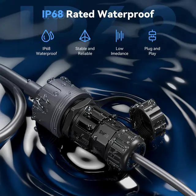 Alt view image 3 of 7 - Nogoal 2 Pack Starlink Gen 3 & Mini Ethernet Adapter, 2000Mbps 24AWG Cable, IP68 Waterproof Protection SPX to RJ45 Coupler for Standard/Mini Dish (Starlink V3 Accessories)