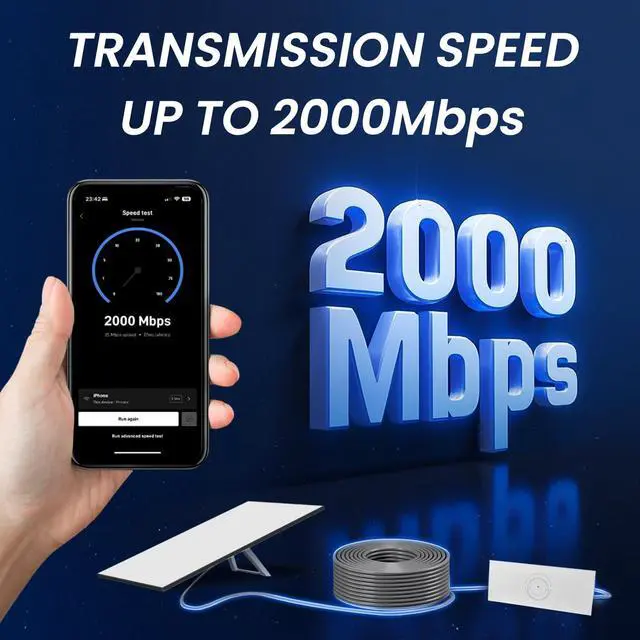 Alt view image 4 of 6 - BarBaren for Starlink Gen 3 Cable/Mini, 15M/49FT Replacement Cable for Starlink Standard V3 Dish and Starlink Mini Outdoor Starlink Ethernet Extension Accessories- Waterproof Gray