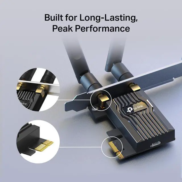 Alt view image 6 of 7 - TP-Link AC1200 PCIe WiFi Card for Desktop PC (Archer T5E) - Bluetooth 5.0, Dual Band Wireless Network Card (2.4Ghz and 5Ghz) for Gaming and Streaming, 2 High Gain Antennas, Supports Windows 10/11