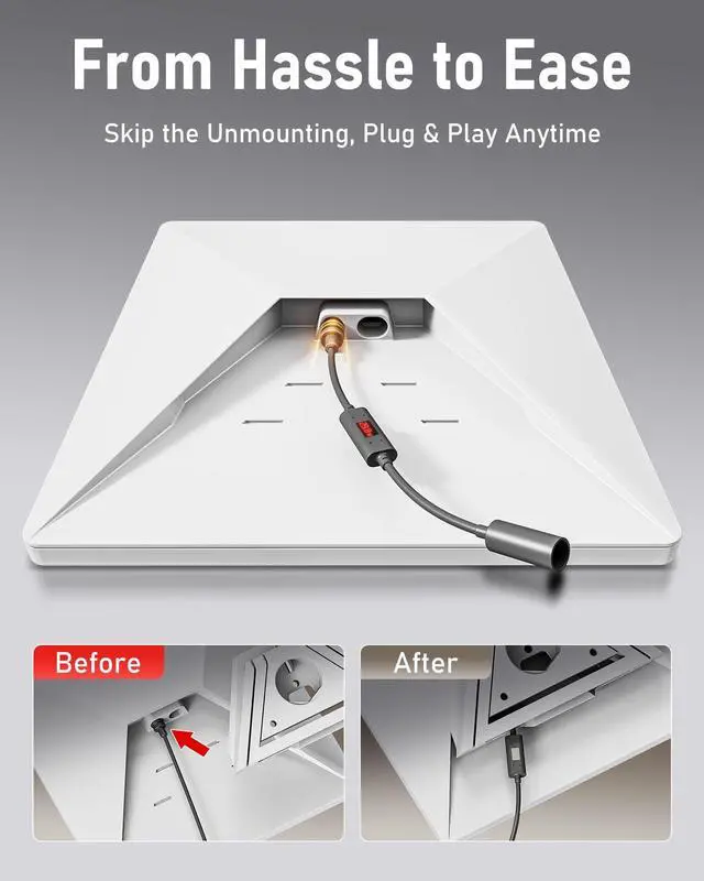 Alt view image 5 of 7 - Starlink Mini & Gen 3 Extension Cable 30cm DC Female to Male Adapter with Real-Time Power Monitor, Waterproof Outdoor Replacement Accessories for Stable Connection(DC Female to Male with Monitor)