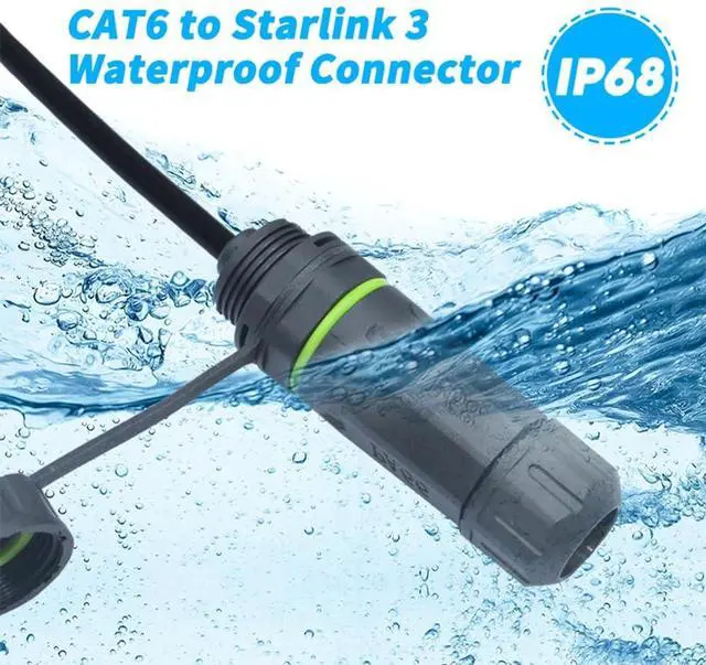 Alt view image 2 of 7 - Starlink Gen 3 Cable Coupler IP68 Waterproof Connector,Extension to RJ45 Cable Compatible for Starlink Ethernet Adapter Gen 3/Mini Dish and Router,Support Cat6 Cable-1PCS