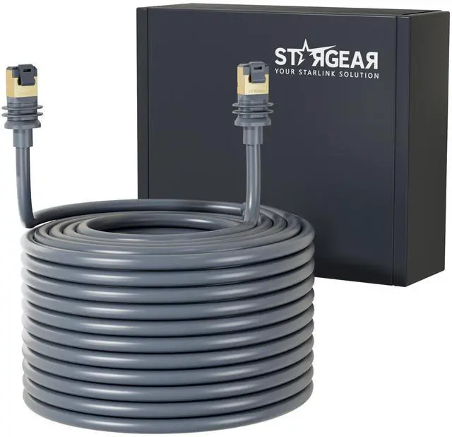 Main image of STARGEAR Starlink Cable Gen 3 5M/16.4FT, Starlink Gen 3 Cable for Starlink Standard V3/REV 4, 24AWG Extension Replacement Starlink Ethernet Cable Satellite Internet Kit Waterproof Outdoor