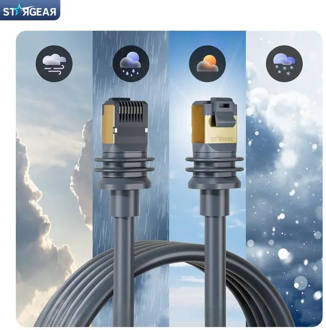 Alt view image 4 of 6 - STARGEAR Starlink Cable Gen 3 5M/16.4FT, Starlink Gen 3 Cable for Starlink Standard V3/REV 4, 24AWG Extension Replacement Starlink Ethernet Cable Satellite Internet Kit Waterproof Outdoor