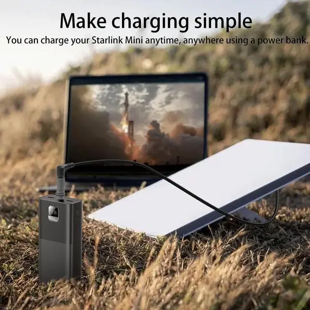 Alt view image 4 of 5 - YAODHAOD DC to DC Adapter for Starlink Mini, PD100W DC 5.5 x 2.1mm Female to DC 5.5 x 2.1mm Male Converter Charging Extension Adapter for Starlink Mini Satellite (2PCS) (DC to DC)