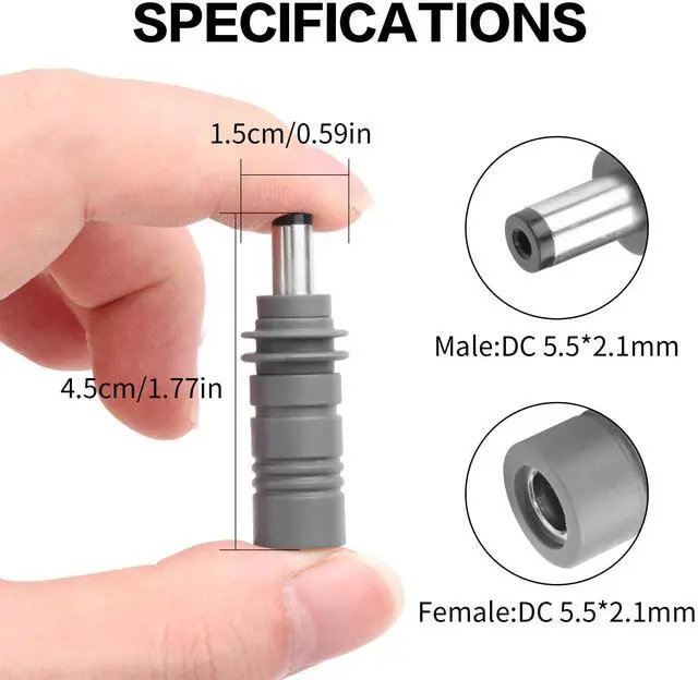 Alt view image 3 of 5 - YAODHAOD DC to DC Adapter for Starlink Mini, PD100W DC 5.5 x 2.1mm Female to DC 5.5 x 2.1mm Male Converter Charging Extension Adapter for Starlink Mini Satellite (2PCS) (DC to DC)