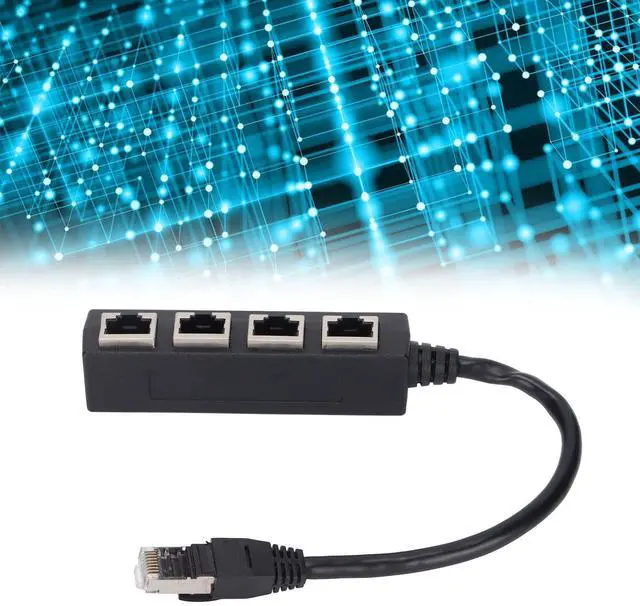 Alt view image 4 of 7 - 1 to 4 Port Ethernet Splitter Adapter (RJ45, CAT7)