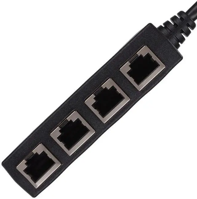 Alt view image 6 of 7 - 1 to 4 Port Ethernet Splitter Adapter (RJ45, CAT7)