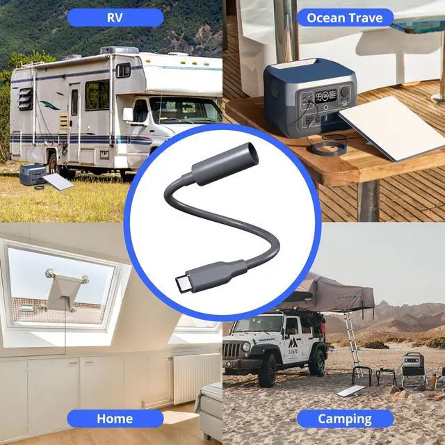 Alt view image 5 of 7 - Starlink Mini DC Power Cable, Waterproof Starlink Mini USB C Male Cable to DC Female Adapter, 65W+ PD 20V Starlink Mini Extension Cable, 5.5mm 2.1mm DC Female Adapter, Grey 240mm/0.78ft