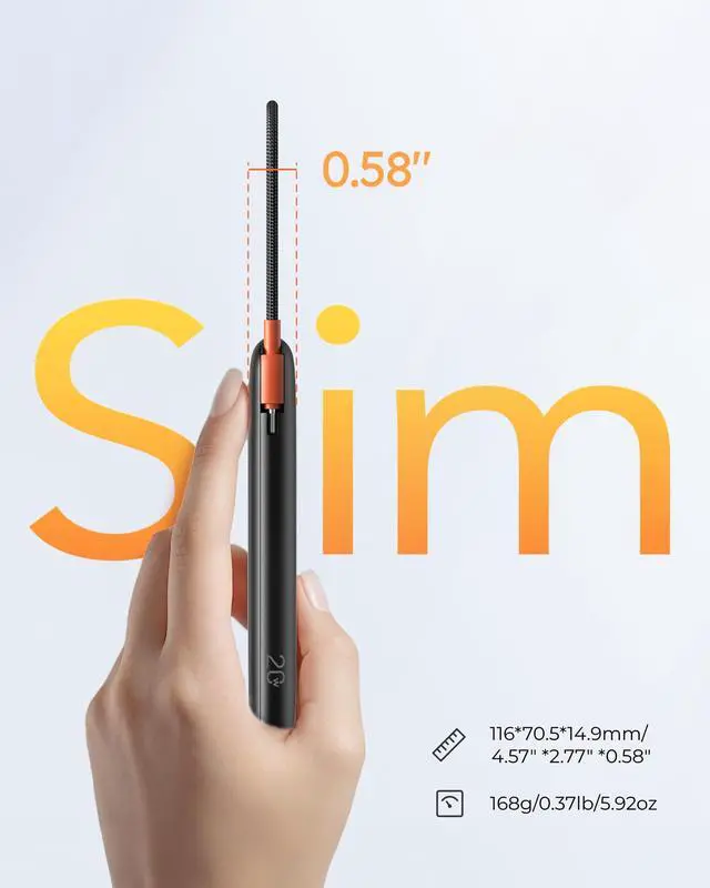 Alt view image 2 of 7 - Ultra Slim Portable Charger 10000 mah, 20W PD Small Power Bank Compact with Built-in USB C Cable Flight-Safe Travel Essential Battery Pack for iPhone 17/16/15 Samsung A16 S24 Android - Black