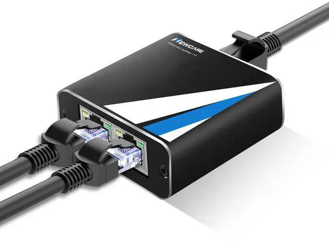 Main image of RJ45 Ethernet Splitter 1 to 2 Out, NEWCARE 1000Mbps Network Splitter with USB Power Cable, Gigabit LAN Internet Splitter Connector for Cat 5/5e/6/7/8, Support Two Devices Working Simultaneously