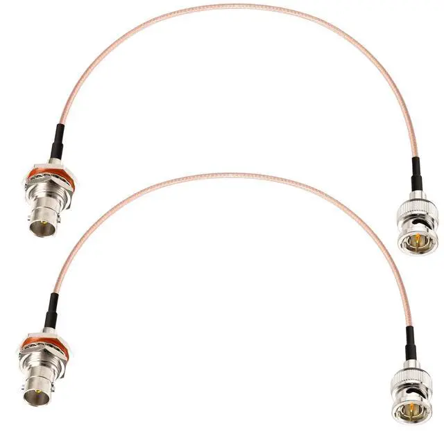 Main image of 12inch SDI Cable 2-Pack 75 Ohm RG179 BNC Male to BNC Female Cable | Thin Flexible SDI Video Cable Bulkhead for HD-SDI 3G-SDI Recorder Camera Monitor Converter