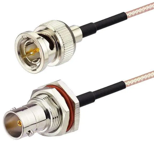 Alt view image 3 of 7 - 12inch SDI Cable 2-Pack 75 Ohm RG179 BNC Male to BNC Female Cable | Thin Flexible SDI Video Cable Bulkhead for HD-SDI 3G-SDI Recorder Camera Monitor Converter
