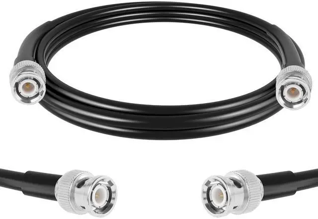 Main image of exgoofit BNC Jumper Cable with BNC Male Connector, RG58 Coaxial Cable 6.6ft 2m Low Loss 50 ohm for Antenna Analyzer, CB Radio, Signal Generator