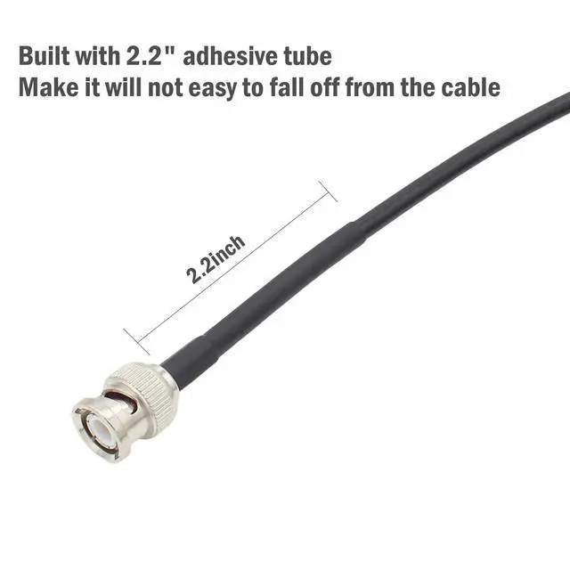 Alt view image 5 of 5 - exgoofit BNC Jumper Cable with BNC Male Connector, RG58 Coaxial Cable 6.6ft 2m Low Loss 50 ohm for Antenna Analyzer, CB Radio, Signal Generator