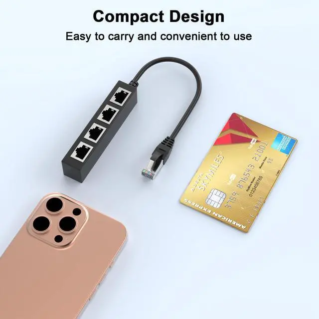 Alt view image 3 of 6 - DESOFICON RJ45 1 Male to 4 x Female LAN Splitter Adapter Cable Suitable Super Cat5, Ethernet Cable Suitable Super Cat5, Cat5e, Cat6, Cat7 LAN Ethernet Socket Connector Adopter