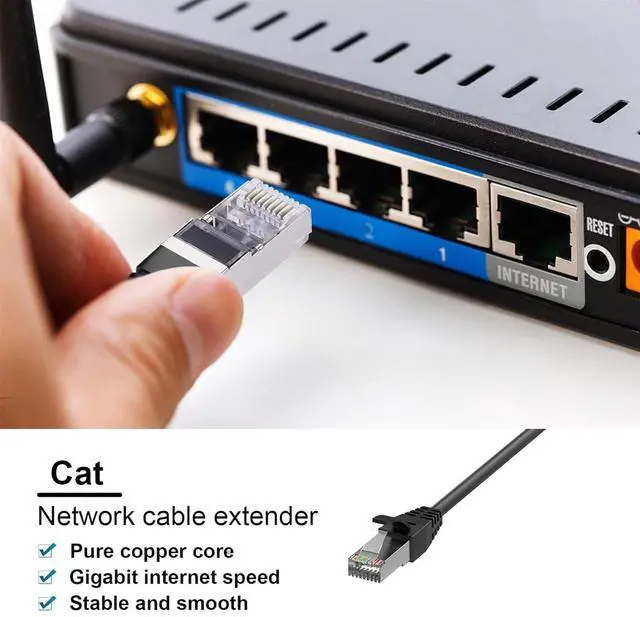 Alt view image 6 of 6 - DESOFICON RJ45 1 Male to 4 x Female LAN Splitter Adapter Cable Suitable Super Cat5, Ethernet Cable Suitable Super Cat5, Cat5e, Cat6, Cat7 LAN Ethernet Socket Connector Adopter