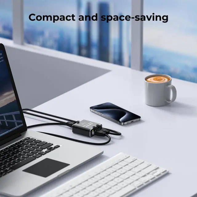 Alt view image 7 of 7 - DUOPURUI Ethernet Splitter 1 to 2,1000Mbps High Speed Network Splitter,LAN Splitter 2 Port with USB Power Cable,for Cat 5/5e/6/7/8 Cable [2 Devices Simultaneous Networking] (Ethernet Splitter 1 to 2)