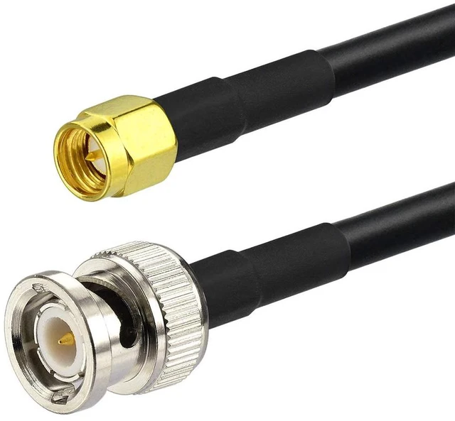 Alt view image 2 of 7 - SMA Male to BNC Male RG58 Cable 16.4ft + 5pcs Coax Adapter Kit SMA to BNC Cable 50 Ohm for Two Way Radio BaoFeng Radio Scanner Antenna Wireless LAN Devices etc