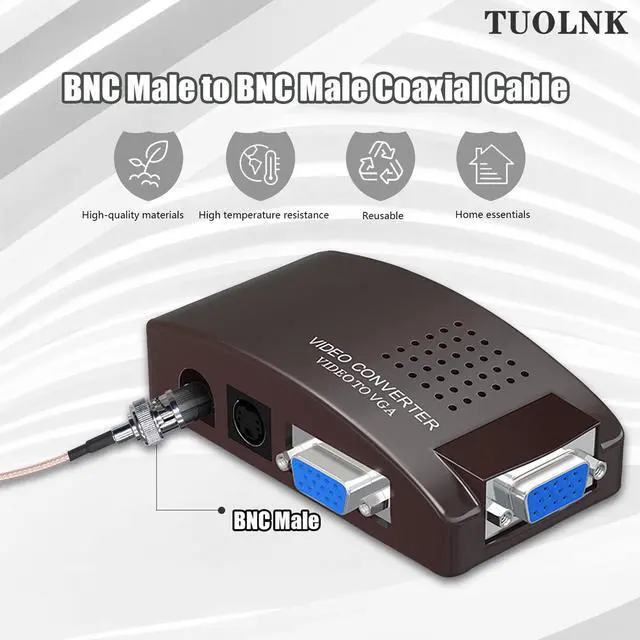 Alt view image 3 of 7 - TUOLNK 2 Pack 3.28ft (1M) BNC Male Right Angle to BNC Male Right Angle Coaxial Cable, RG316, 50 Ohm, for Video Equipment, CCTV, HD-SDI, SDI Digital Audio Router