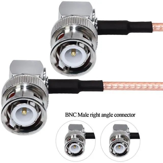 Alt view image 5 of 7 - TUOLNK 2 Pack 3.28ft (1M) BNC Male Right Angle to BNC Male Right Angle Coaxial Cable, RG316, 50 Ohm, for Video Equipment, CCTV, HD-SDI, SDI Digital Audio Router